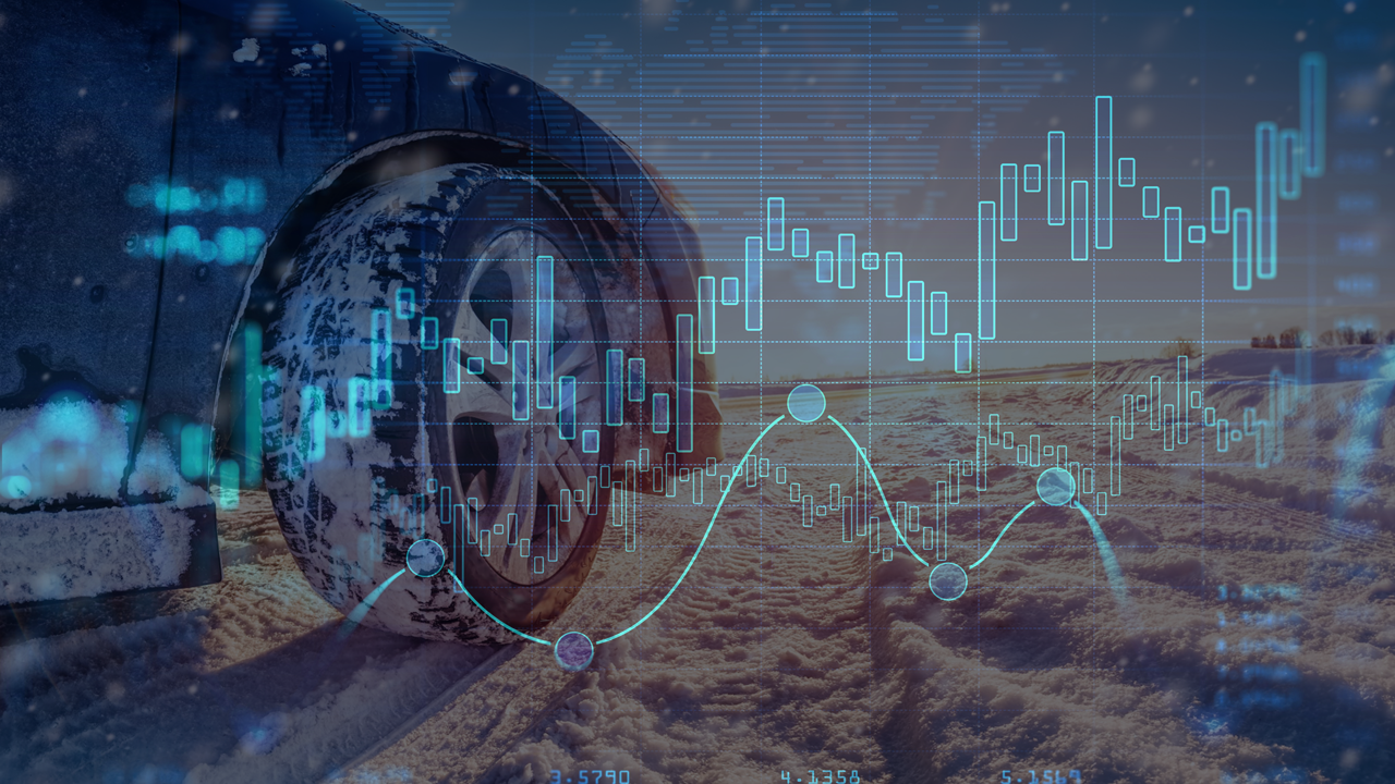 Stock image depicting the connection between data analysis and traction control systems