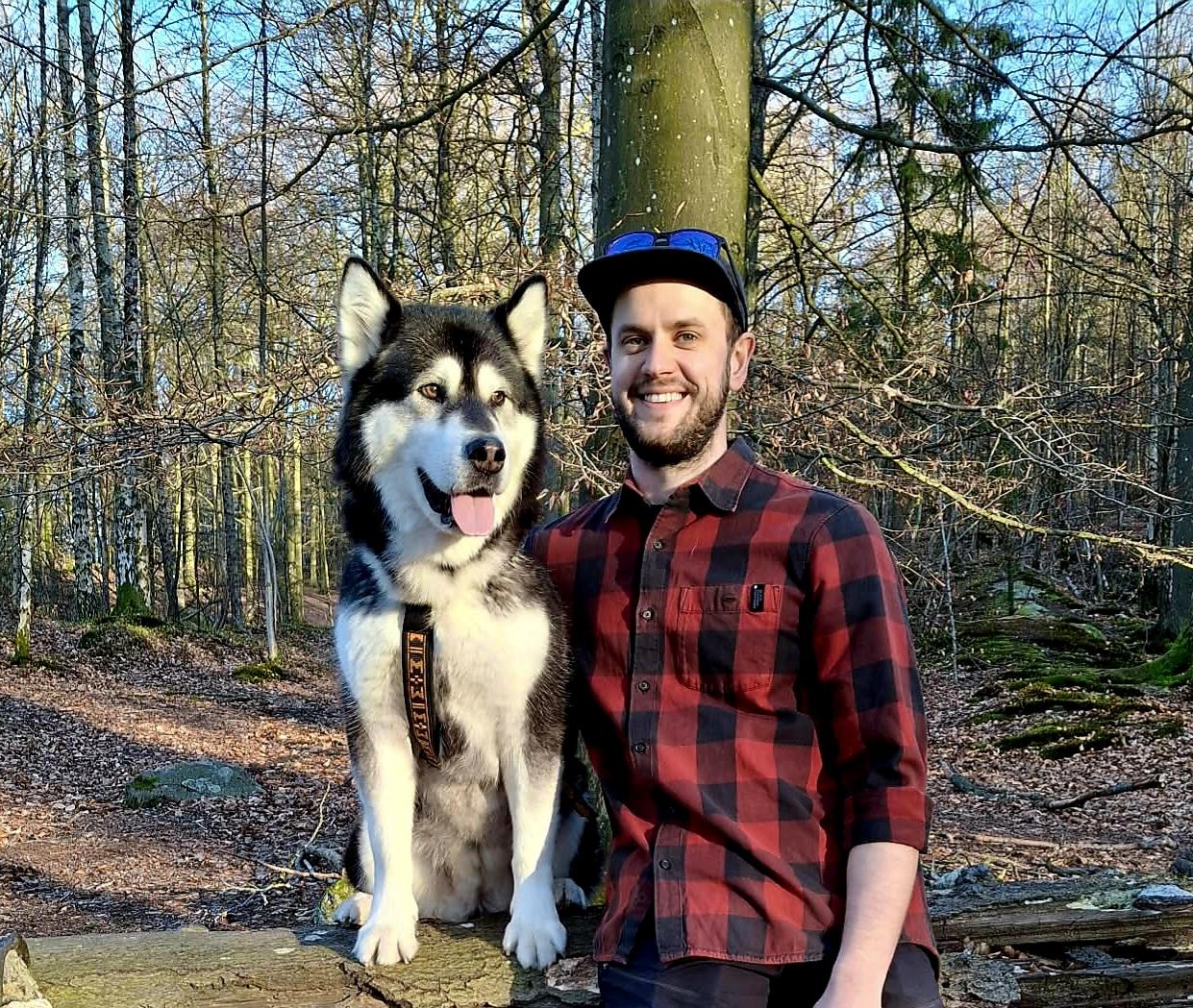 Evert Häggman and his dog